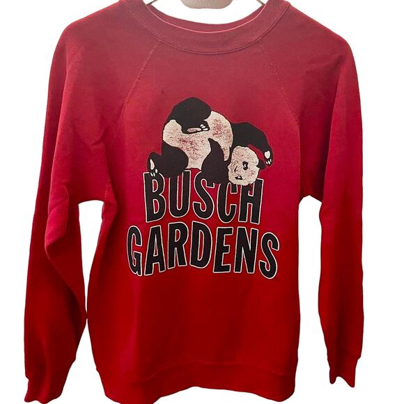 Vintage 80s Busch Gardens Panda Crewneck Adult Medium - Picture 1 of 3